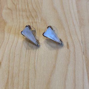 Kendra Scott gold and white stud earrings
